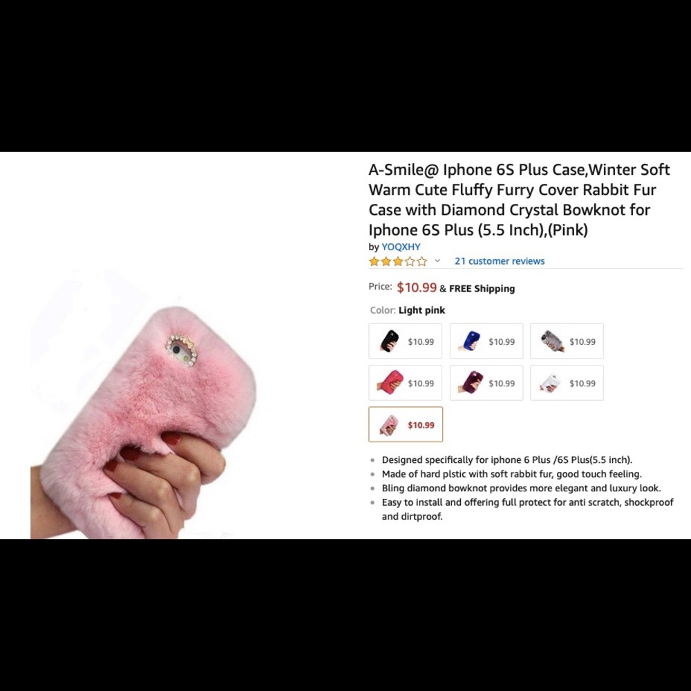 IPHONE 6 PLUS CASE FLUFFY